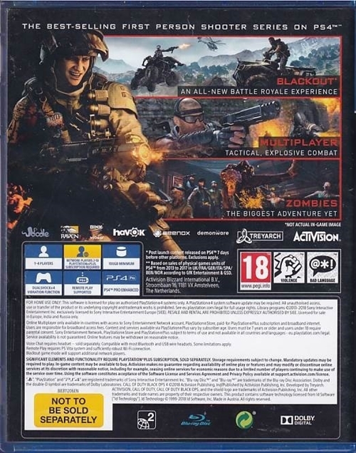 Call of Duty Black Ops 4 - PS4 (B-Grade) (Genbrug)